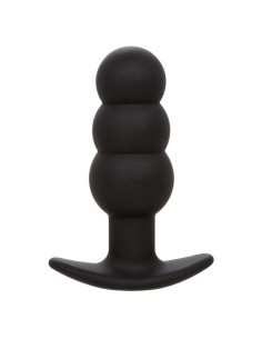 CALEXOTICS - ROCK BOTTOM BEADED ANAL PLUG 10 VIBRATIONS SILICONE BLACK