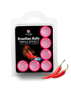 SECRETPLAY - SET 6 BRAZILIAN BALLS TRIPLE EFFECT