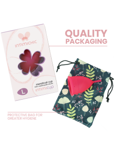 INTIMICHIC - MENSTRUACINĖ TAURELĖ IŠ MEDICININĖS GRŪDĖS SILIKONINĖS - L DYDIS 2