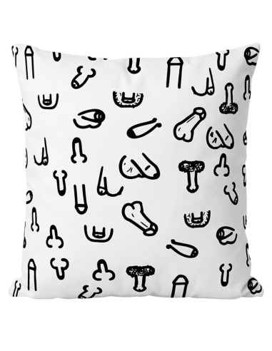 DIABLO PICANTE - 30 X 30 PENIS CUSHION WHITE