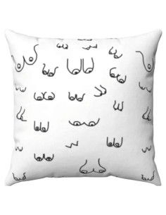 DIABLO PICANTE - 30 X 30 BOOBS CUSHION WHITE