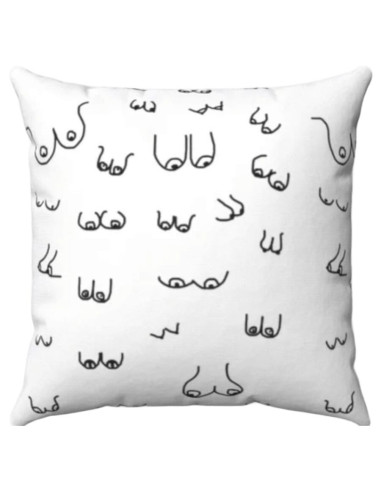 DIABLO PICANTE - 30 X 30 BOOBS CUSHION WHITE