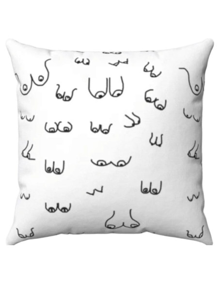 DIABLO PICANTE - 30 X 30 BOOBS CUSHION WHITE