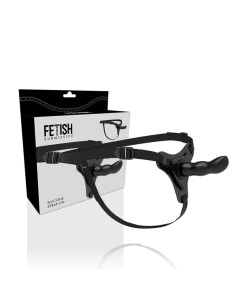 FETISH SUBMISSIVE HARNESS - BLACK SILICONE G-SPOT 16 CM 2