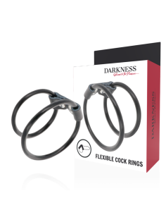 DARKNESS - DOUBLE FLEXIBLE PENIS RING