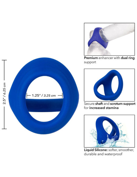 CALEXOTICS - ADMIRAL COCK BALL DUAL RING BLUE