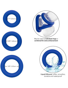 CALEXOTICS - ADMIRAL COCK RING SET BLUE 2