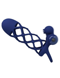 PRETTY LOVE - GIANN VIBRATOR RING WITH SILICONE SHEATH BLUE 2