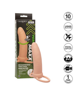 CALEXOTICS - MAXX THICK DUAL PENETRATOR 10 VIBRATIONS FLESH