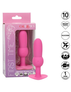CALEXOTICS - FIRST TIME ANAL PLUG BEADED PROBE 10 VIBRATIONS PINK