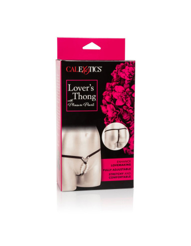 CALEXOTICS - LOVERS THONG W. PLEASURE PEARLS
