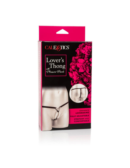 CALEXOTICS - LOVERS THONG W. PLEASURE PEARLS