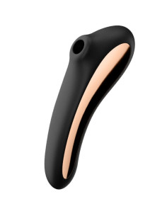 SATISFYER - DVIGUBAS BUČINYS AIR PULSE VIBRATORIUS JUODAS
