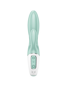SATISFYER – pripučiamas triušio vibratorius su oro pompa, 5 vnt., žalias 2