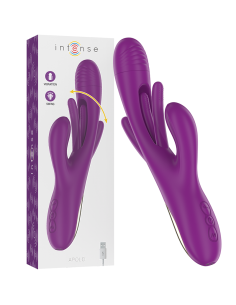 INTENSE - APOLO RECHARGEABLE MULTIFUNCTION VIBRATOR 7 VIBRATIONS WITH SWINGING MOTION PURPLE