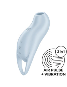 SATISFYER - POCKET PRO 1 KLITORIO STIMULIATORIUS ŠVIESIAI MĖLYNAS