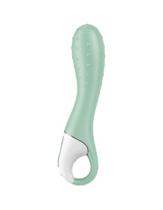 SATISFYER - PRIPUČIAMAS VIBRUOJAMAS SU POMPOS VONIUMI, 3 G TAŠKAIS, MĖTOS SPALVOS
