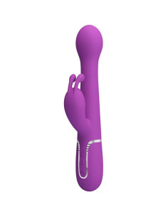 PRETTY LOVE - DEJON 3 IN 1 MULTIFUNCTION RABBIT VIBRATOR PURPLE
