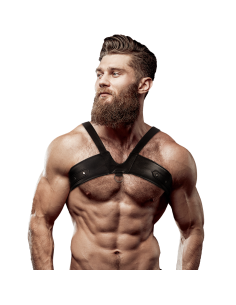 FETISH SUBMISSIVE ATTITUDE - MENS BRIGADE ECO-LEATHER CHEST HARNESS