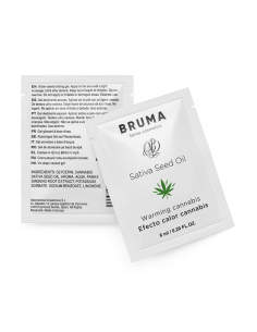 BRUMA - SATIVA SĖKLŲ ALIEJAUS ŠILDANTIS GELIS SU KANABIŠKŲ SKONIU, 6 ML