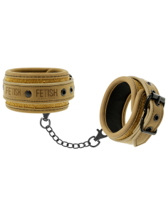 FETISH SUBMISSIVE ORIGEN - VEGAN LEATHER ANKLE CUFFS WITH NEOPRENE LINING