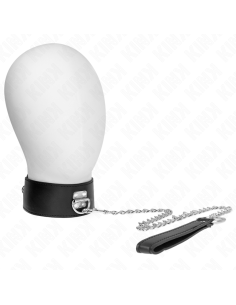 KINK - NECKLACE WITH BELT 65 CM WITH WIDE BLACK STRAP ADJUSTABLE 33.5-41 CM X 5 CM