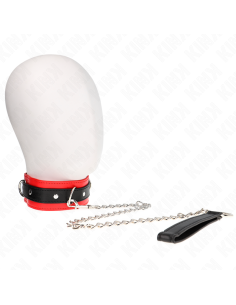 KINK - BASIC MODEL COLLAR WITH LEASH 65 CM MODEL 3 RED 53 X 5 CM