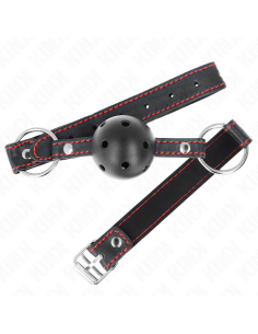 KINK - HOLLOW HARD BLACK BALL GAG MODEL 2 65 x 2.5 CM 2