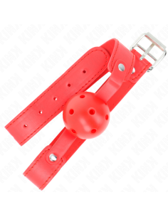 KINK - RED BREATHABLE BALL 4.5 CM GAG 65 x 2.5 CM 2
