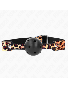 KINK - LEOPARD BREATHABLE BALL 4.5 CM GAG 65 x 2.5 CM 2