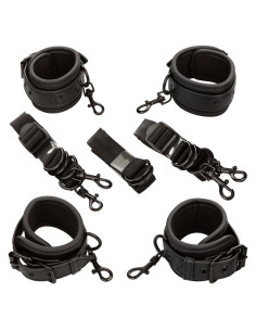 CALEXOTICS - NOCTURNAL BED RESTRAINTS LEATHER ADJUSTABLE BLACK