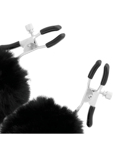 DARKNESS - NIPPLE CLAMPS WITH POM POMS 1 2