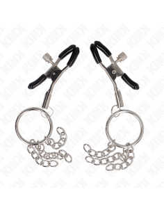 KINK - O RING NIPPLE CLAMP AND LITTLE CHAIN SILVER 6 CM 2