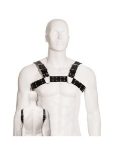 LEATHER BODY - BLACK BULL DOG HARNESS 2