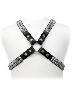 LEATHER BODY - PYRAMID STUD HARNESS