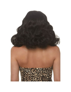LEG AVENUE - CURLY RETRO WIG WITH BANGS LUMINISCENT BLACK 2