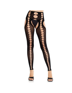 LEG AVENUE - STRAPLESS SEAMLESS OPAQUE STOCKINGS BLACK