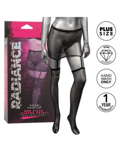 CALEXOTICS - RADIANCE GARTER SKIRT THIGH HIGHS PLUS SIZE