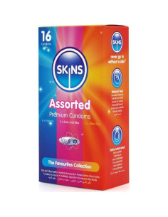SKINS - ĮVAIRIŲ PREMIUM KLASĖS PREZERVATYVŲ PAKUOTĖ, 16 VNT. 2