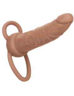 CALEXOTICS - PERFORMANCE MAXX RECHARGABLE DUAL PENETRATOR BROWN SKIN