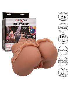 CALEXOTICS - THE HOMECOMING QUEEN DOUBLE REALISTIC MASTURBATOR CARAMEL 2