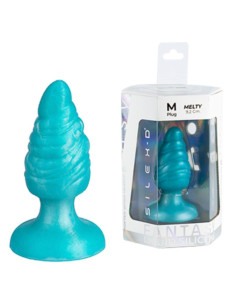 SILEXD - MELTY ANAL PLUG FANTASY LIQUID SILICONE THERMOREACTIVE CELESTIAL BLUE 9.2 CM 2