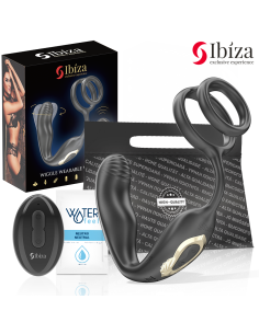 IBIZA - WIGGLE REMOTE CONTROLLED ROTATING ANAL PLUG WITH PERINEAL VIBRATION AND PENIS ENHANCING RINGS