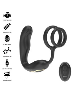 IBIZA - WIGGLE REMOTE CONTROLLED ROTATING ANAL PLUG WITH PERINEAL VIBRATION AND PENIS ENHANCING RINGS 2
