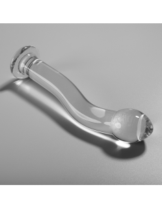 NEBULA SERIES BY IBIZA - MODEL 18 DILDO BOROSILICATE GLASS CLEAR 18.5 CM -O- 3.5 CM 2