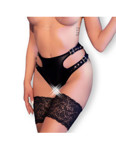 CHILIROSE - CR 4656 PANTIES CROTCHLESS BLACK S-M