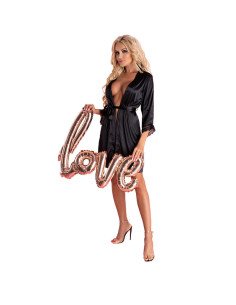 LIVCO CORSETTI FASHION - ARILADYEN LC 90568 DRESSING GOWN PANTY BLACK