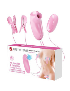 PRETTY LOVE - IMONIE 3-IN-1 MULTIFUNCTIONAL SET WITH SUCTION CUP, NIPPLES AND CLITORIS