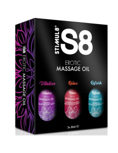 STIMUL8 - S8 MASSAGE OIL BOX 3 X 50 ML