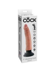KING COCK - 17.78 CM VIBRATING COCK FLESH 2